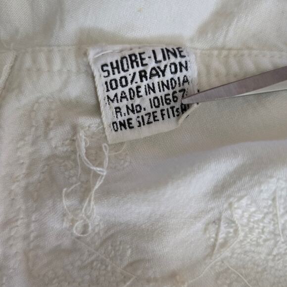 Shore Line Wrap Around Skirt Coastal Bohemian Whimsical Beachy Hipster Vaca M - Picture 9 of 10